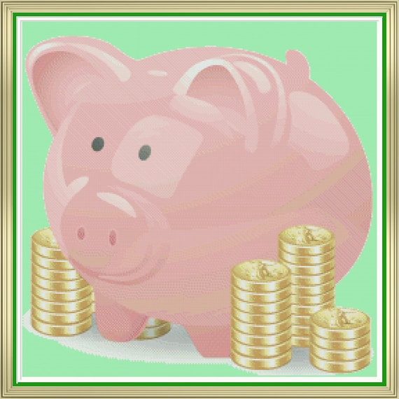 piggy bank with coins