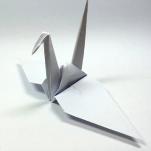 100 gru di carta origami bianche - Decorazione da tavolo per matrimonio fatta a mano da 6 pollici / Regalo di arte giapponese per lui, Natale e anniversario