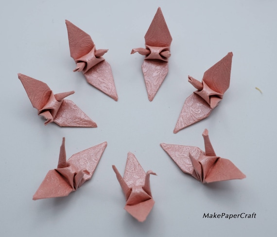 100 Origami Papier Kran Origami Kranich Rosa 15 Mit Muster Hochzeit Valentineorigamipolly