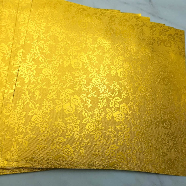100 Gold Origami Paper Sheets Paper Pack 500 1000 Origami Etsy