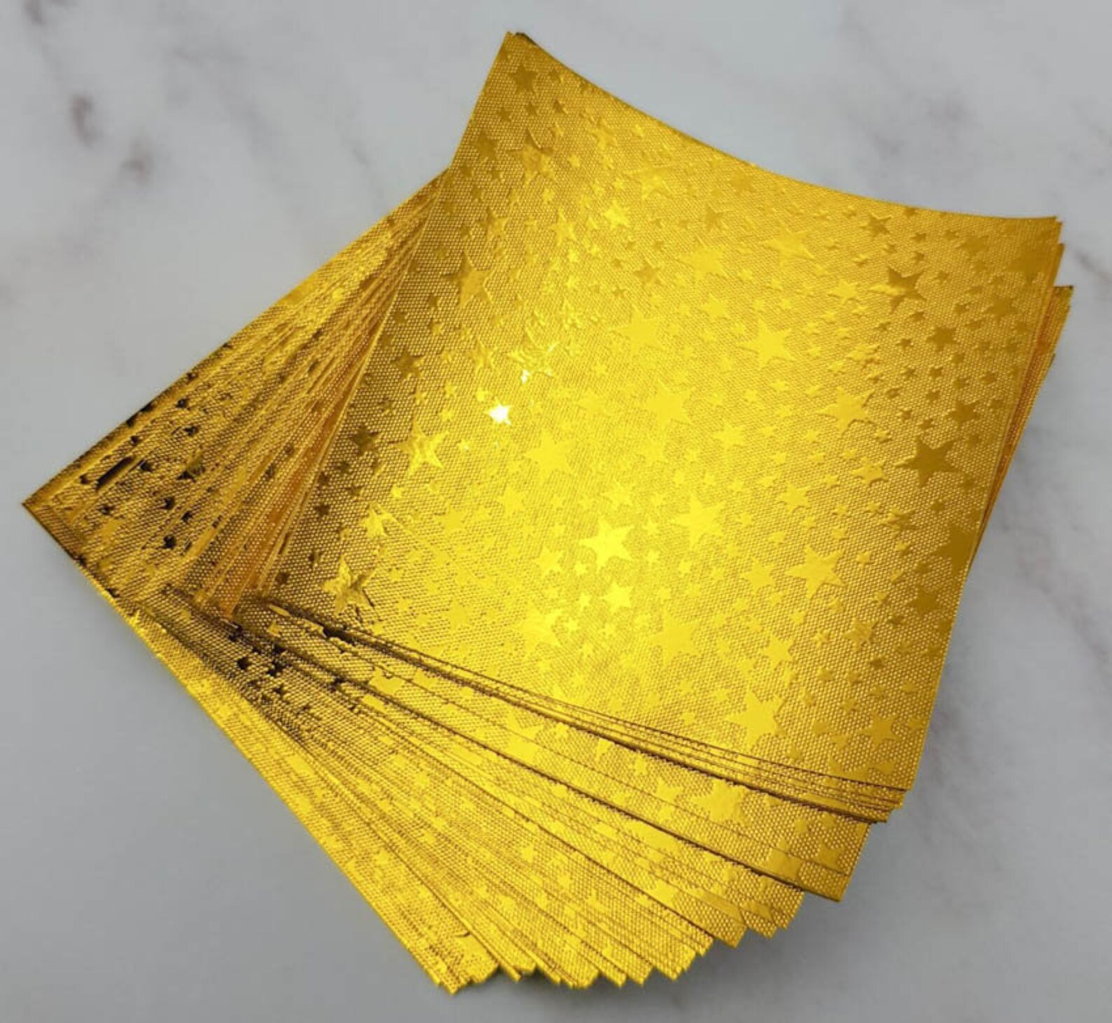 100 Gold Star Origami Paper Sheets Paper Pack 500 1000 Origami Etsy
