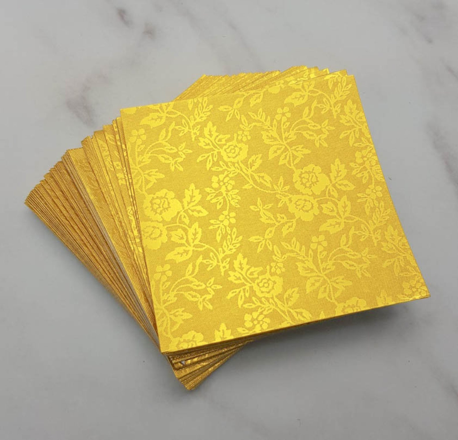 1000 Gold Origami paper sheets paper pack Origami paper cranes Etsy