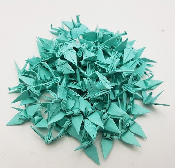 100 Origami Paper Crane Mint Green Origami Crane Made Of 500 Etsy 100 Origami Paper Crane Mint Green Origami Crane Made Of 500 Etsy