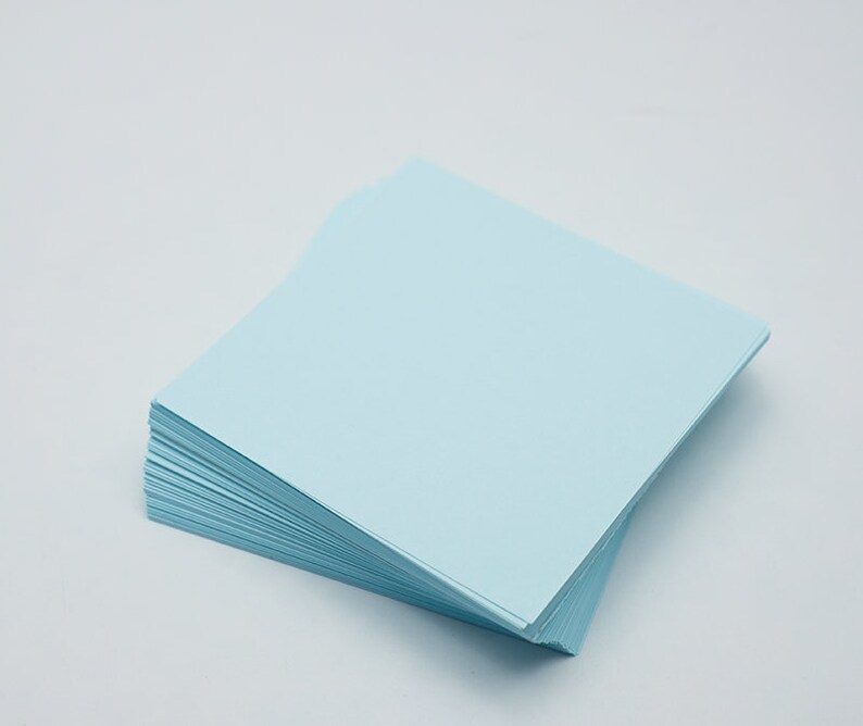 500 Origami paper sheets paper pack Light Blue Origami paper Etsy