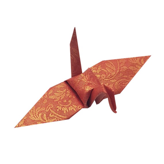 100 Medium Red Origami Paper Cranes-3.5 Inches Crane 