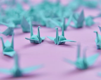 1000 折り紙 折り鶴 和風 装飾 1.5 インチ ミント - 手作りアート