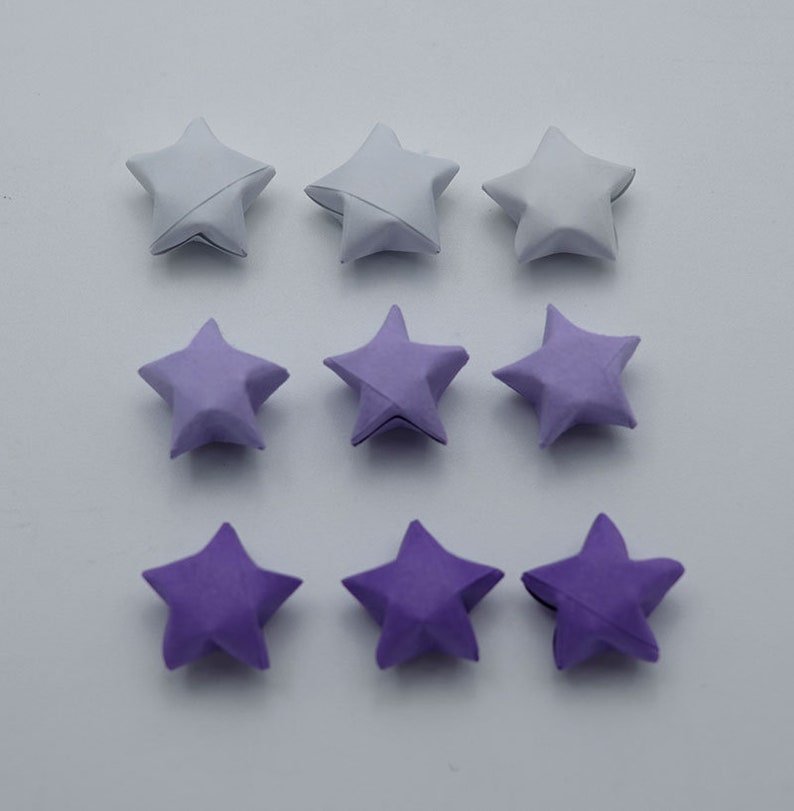 1st anniversary gift,mothers day gift Wishing Stars home decor 1000 Origami lucky stars Purple Shade 1cm Origami stars for jar