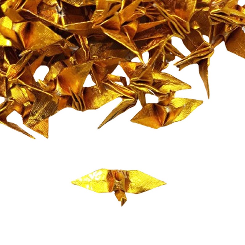 golden origami paper