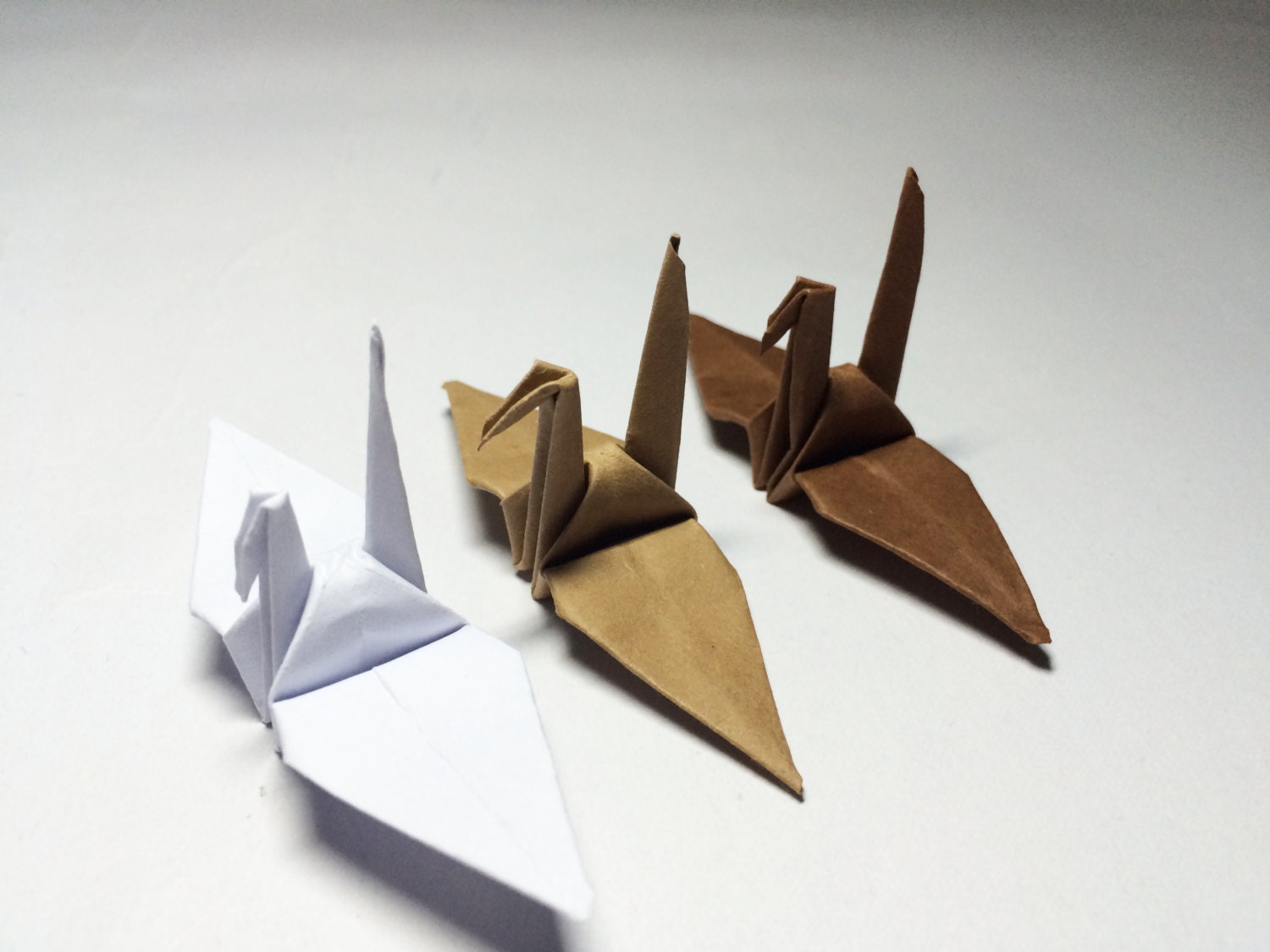 1000 Origami Paper Origami Cranes Origami Paper Cranes Brown Etsy