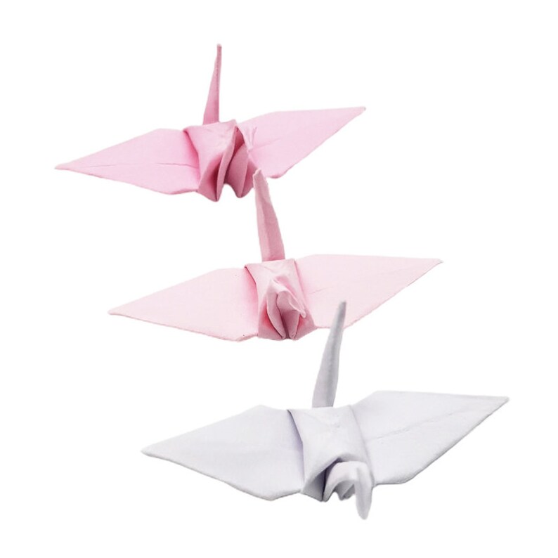 100 Origami Paper Crane Pink Color Shade Tone Origami Crane Etsy