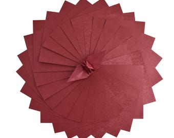100 Red Rose Origami Paper Sheets 3x3 Inch Floral Folding Paper for Cranes, Crafts & Romantic Decorations