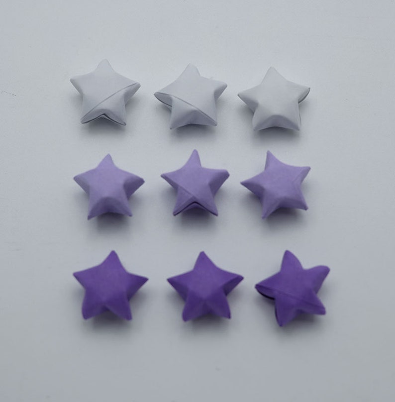 1st anniversary gift,mothers day gift Wishing Stars home decor 1000 Origami lucky stars Purple Shade 1cm Origami stars for jar