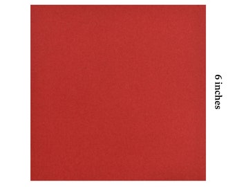 100 Red Origami Paper Sheets - 6x6 inches - Square Paper Pack for Folding, Origami Cranes, and Decoration - S16