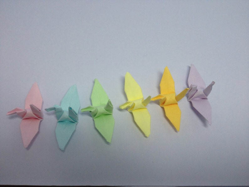 Anniversary Gift backdrop 1000 Origami Paper Cranes Mixed Color Origami Cranes 3.81cm 1.5\u201d Origami Crane for Wedding decor Valentines