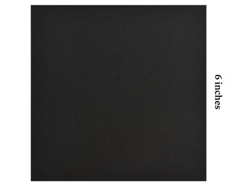 100 Black Origami Paper Sheets - 6x6 inches - Square Paper Pack for Folding, Origami Cranes, and Decoration - S11