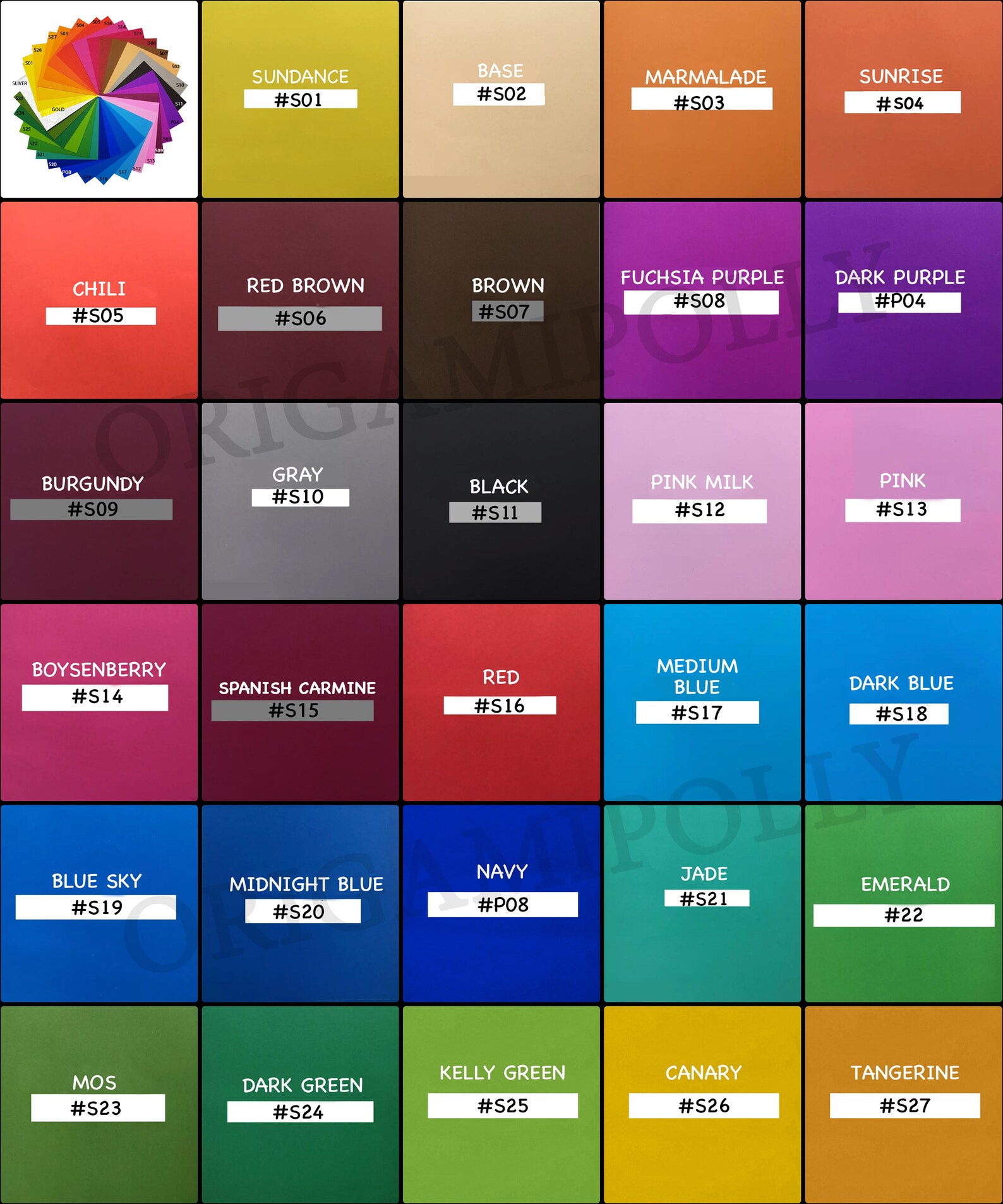 Origami Paper Sheets Choose Your Own Color Paper Craft for Etsy