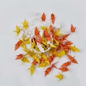 100 grues en papier origami 1,5 pouces, décoration faite main - Art japonais pour la maison, cadeau de mariage, cadeau d'anniversaire, décoration à motif unique