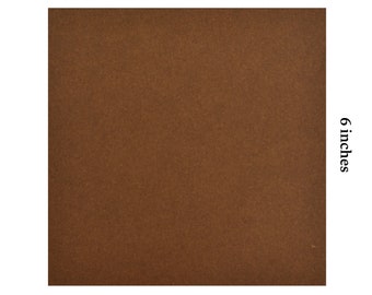 100 Brown Origami Paper Sheets - 6x6 inches - Square Paper Pack for Folding, Origami Cranes, and Decoration - S07