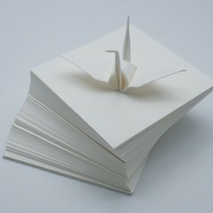 1000 fogli di carta origami color avorio - 3x3 pollici - Confezione quadrata di carta per piegare, origami a forma di gru, decorazioni origami