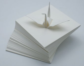 1000 Ivory Origami Paper Sheets - 3x3 inches - Paper Square Pack for Folding, Origami Paper Cranes, Origami Decoration