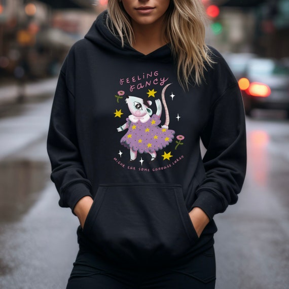 Feeling Fancy Unisex Hoodie Sweatshirt Cute Animal Hoodie Funny Quote Hoodie Dancing Possum Hoodie Animal Sweatshirt Cottagecore Etsy Canada