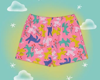 Bunte Lamm Shorts | All Over Print Baby Schaf Sportlich Shorts | Cottagecore Y2K Ästhetik | Niedliches Lamm-Muster | Wunderliche Tier Shorts