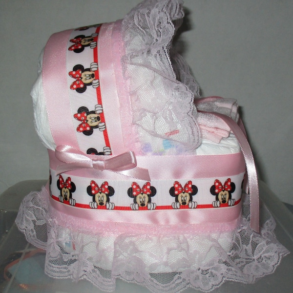 Minnie Diaper Cake Etsy