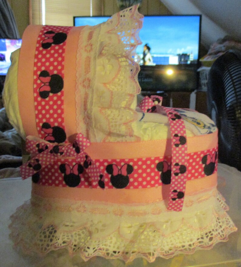 Minnie Mouse Mini Diaper Cake Baby Shower Gift Etsy