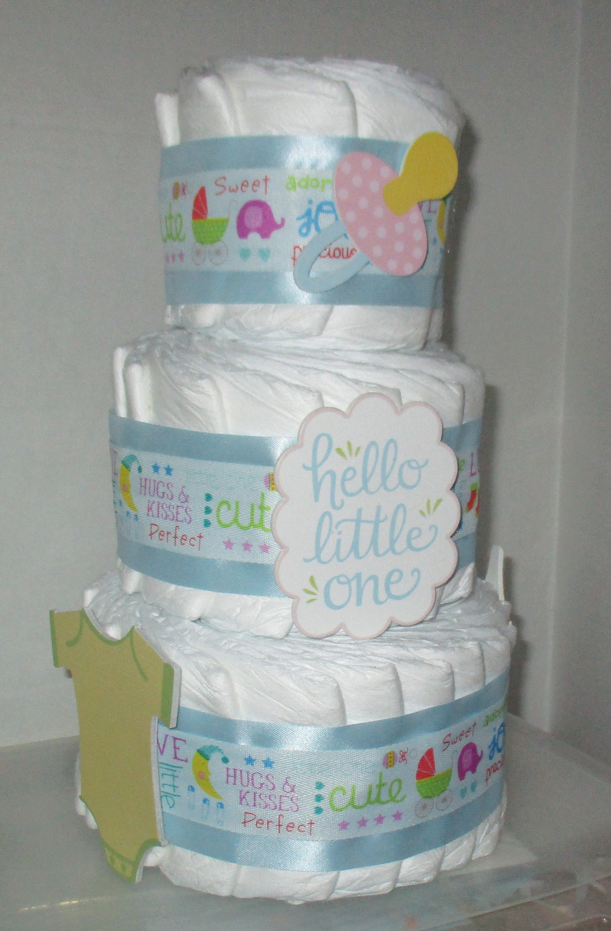 3 Tier Diaper Cake Baby Shower Boys Decorated Welcome Little One - Etsy