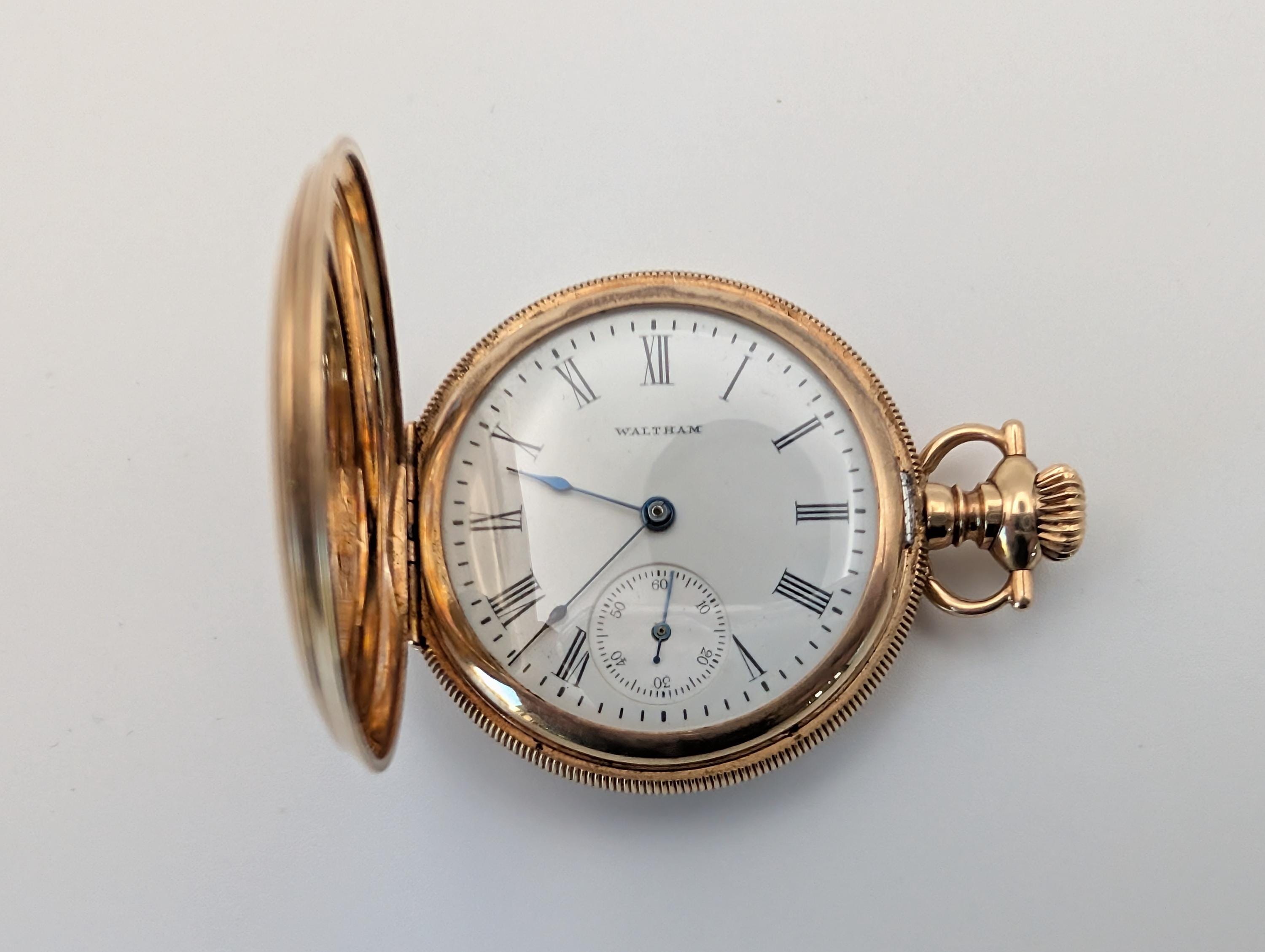 Waltham Pocket Watch 14k Gold - Etsy