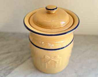 Vintage Williams Sonoma Holiday Cookie Jar Canister by Mason Cash, Made in England