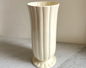12" Red Wing Pottery Tall Vase in Creamy White #M-1539
