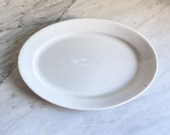 English Ironstone, Vintage Oval White Platter by George Jones and Sons, Made in England, Plate Wall Decor