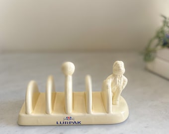 Vintage Lurpak Ceramic toast rack, Lurpak Douglas Butter Toast holder, British Advertising- Anglophile /Novelty Housewarming / Birthday Gift