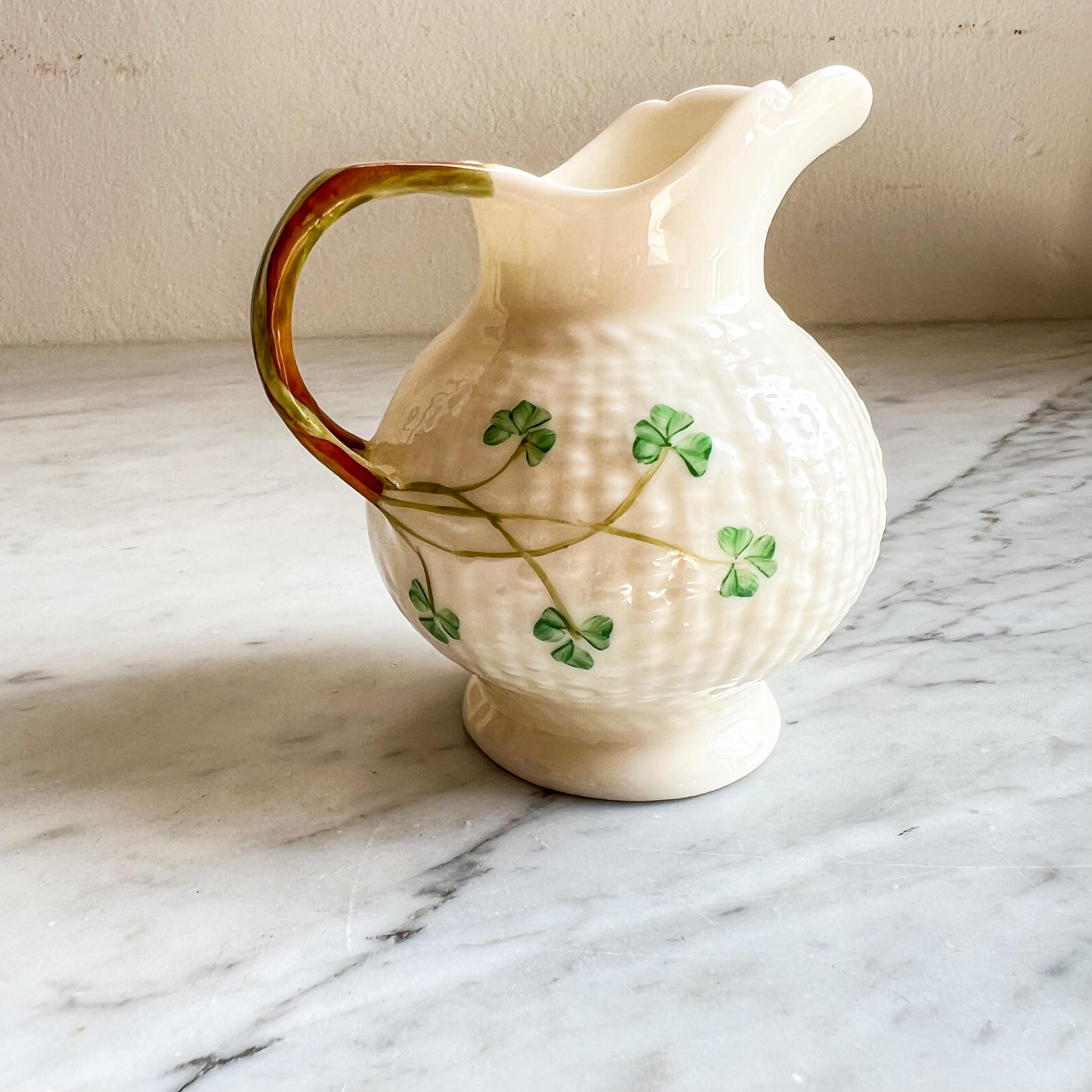Vintage Belleek Basket - Etsy