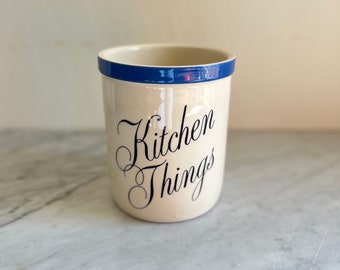 T G Green Utensil Holder "Kitchen Things" Sonoma