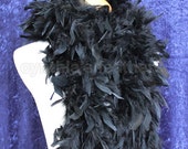 Midnight Black 100 Gram Chandelle Feather Boa 74 Inches Long Dancing Wedding Crafting Party Dress Up Halloween Costume Decoration . 4H31