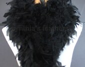 Black 80 Gram Chandelle Feather Boa 6 Feet Long Dancing Wedding Crafting Party Dress Up Halloween Costume Decoration SKU 4I31