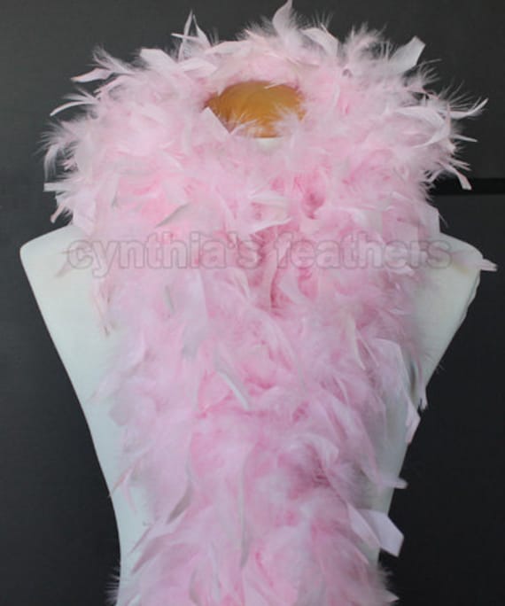 Light Pink Fluffy Feather Boa, Bachelorette Party Supplies