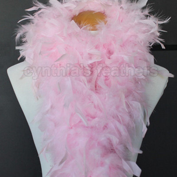 Baby Pink 80 Gram Chandelle Feather Boa 6 Feet Long Dancing Wedding Crafting Party Dress Up Halloween Costume Decoration. SKU: 4I41