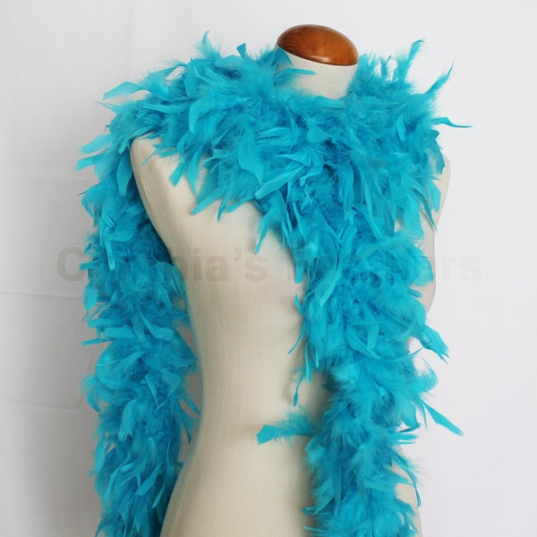 Boa en plumes turquoise 65 gramme Chandelle 6 pieds de Long danse mariage artisanat Party Dress Up Halloween Costume décoration SKU : 8B42