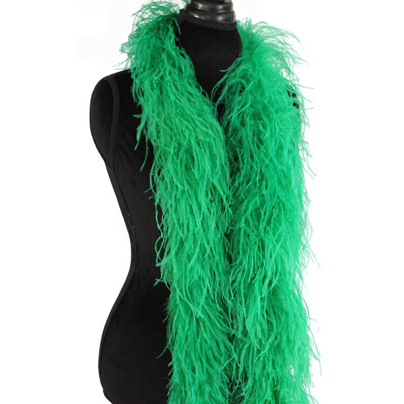 Emerald Green 3 Ply Ostrich Feather Boa Boas Scarf Prom Etsy