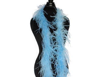 Periwinkel 1 ply Ostrich Feather Boa Boas Scarf Prom Halloween Costumes Birthday Gifts Dancing Decorations Cynthia's Feathers SKU: 9M31