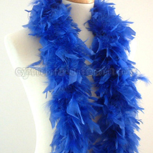 Royal Blue 45 Grams Chandelle Feather Boa 52 Inches Long Dancing Wedding Crafting Party Dress Up Halloween Costume Decoration. SKU: 8K41