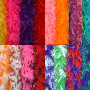 Chandelle Feather Boa Turkey Feather Boas 65 gram 6 Feet Dancing  Wedding Crafting Party Dress Up Halloween Costume  Decoration Mardi Gras