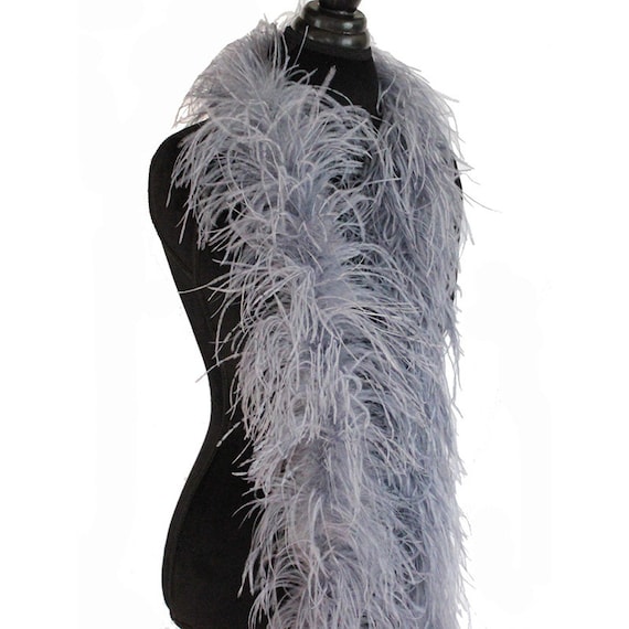 6 Ply WHITE Ostrich FEATHER BOA 72 Inches; Costumes/Halloween/Bachelorette