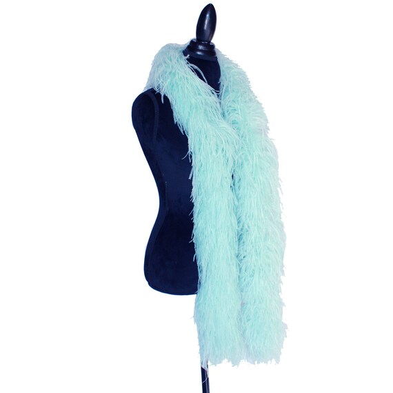 Aqua Blue 4 ply Ostrich Feather Boa Boas Scarf Prom Halloween Etsy