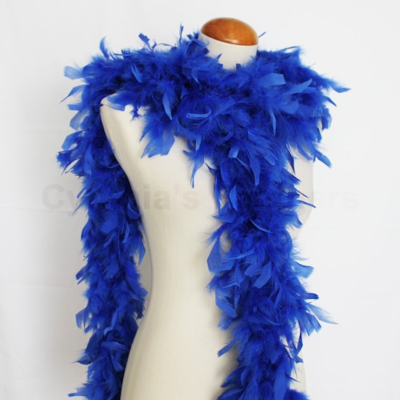 Royal Blue 100 Gram Chandelle Feather Boa Dance Party Halloween Costume 