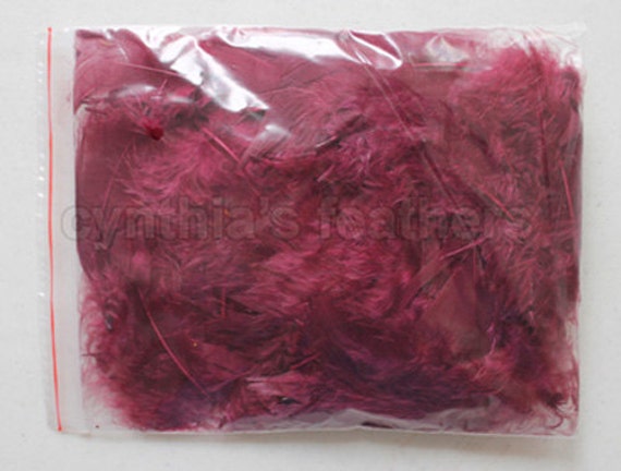 80~120 counts Burgandy 3~4/" Turkey Plumage Feathers for crafting 0.35Oz 10g