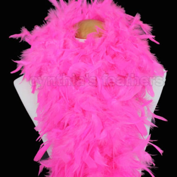 Hot Pink 100 Gram Chandelle Feather Boa 74 Inches Long Dancing Wedding Crafting Party Dress Up Halloween Costume Decoration  SKU: 3A31